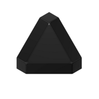 MODULAR SOLUTIONS PART END CAP FOR 3-WAY BODY CONNECTION, ANGULAR, BLACK, USED WITH 40-010-1